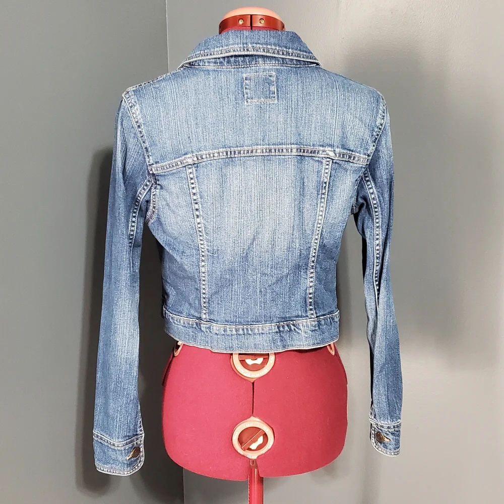 Old Navy Classic Blue Jean Denim Jacket Women's Size M - Picture 3 of 6